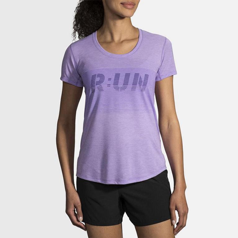 Brooks Distance Graphic Israel - Women's Running Tank Top - Purple (16280-PLMX)